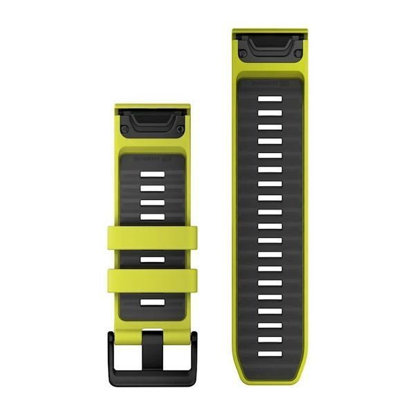 Ремінці для годинника Garmin QuickFit 26 силіконові яскраво-жовті/графітові 010-13393-08 фото