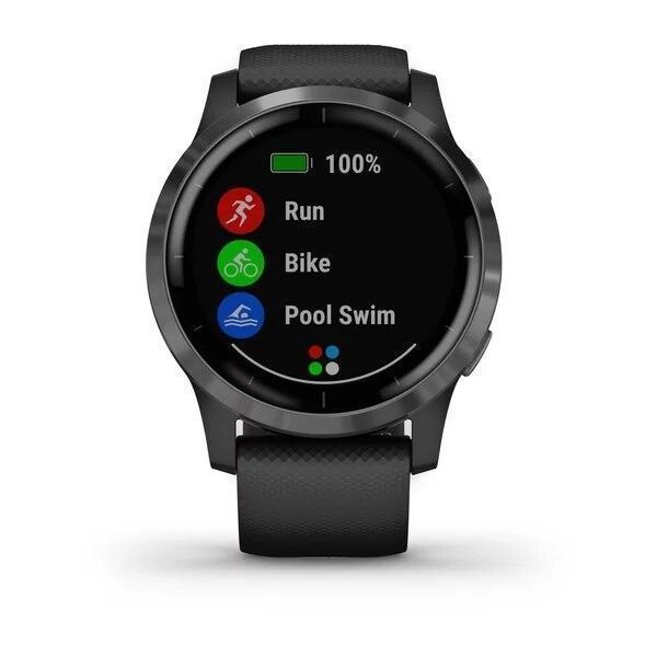 Смарт-часы Garmin vivoactive 4 черные с грифельным безелем 010-02174-13 фото