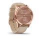 Смарт-годинник Garmin vivomove Luxe з рожево-золотистим корпусом та бежевим ремінцем 010-02241-21 фото 3