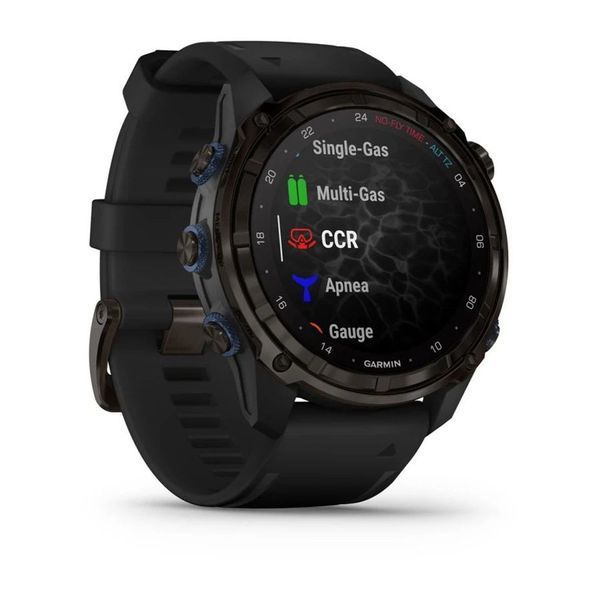 Смарт-годинник Garmin Descent Mk3i (51 мм) карбоново-сірий DLC титановий з чорним силіконовим ремінцем і Descent T2 Transceiver BNDL-DMK3-51CGDT2 фото