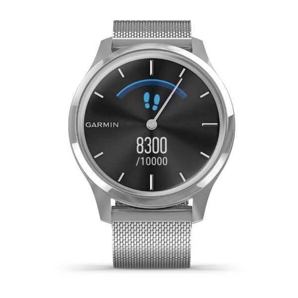 Смарт-часы Garmin vivomove Luxe с серебристыми корпусом и ремешком 010-02241-23 фото