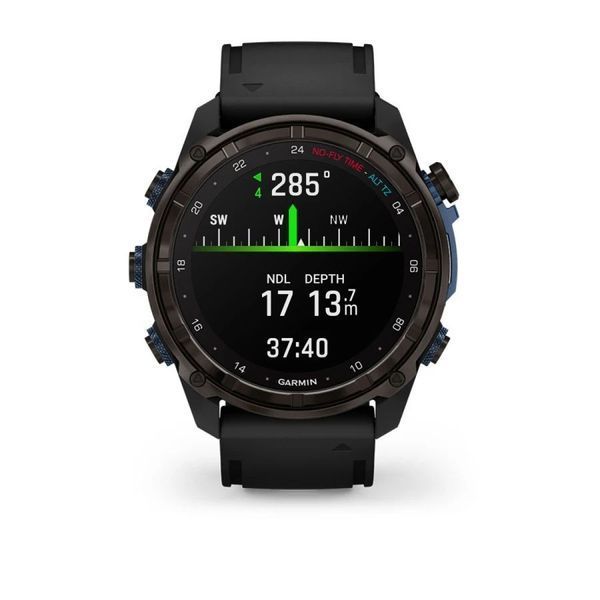 Смарт-годинник Garmin Descent Mk3i (51 мм) карбоново-сірий DLC титановий з чорним силіконовим ремінцем і Descent T2 Transceiver BNDL-DMK3-51CGDT2 фото