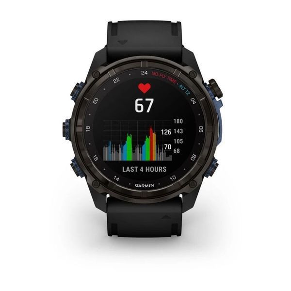 Смарт-годинник Garmin Descent Mk3i (51 мм) карбоново-сірий DLC титановий з чорним силіконовим ремінцем і Descent T2 Transceiver BNDL-DMK3-51CGDT2 фото