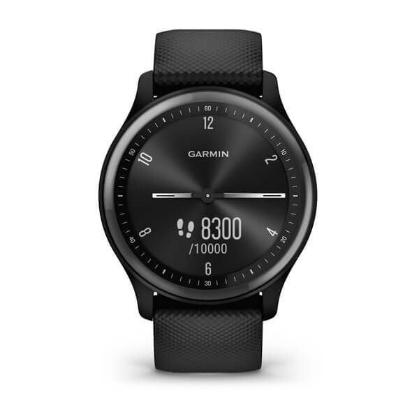 Смарт-годинник Garmin vivomove Sport чорний із силіконовим ремінцем і графітовими вставками 010-02566-00 фото
