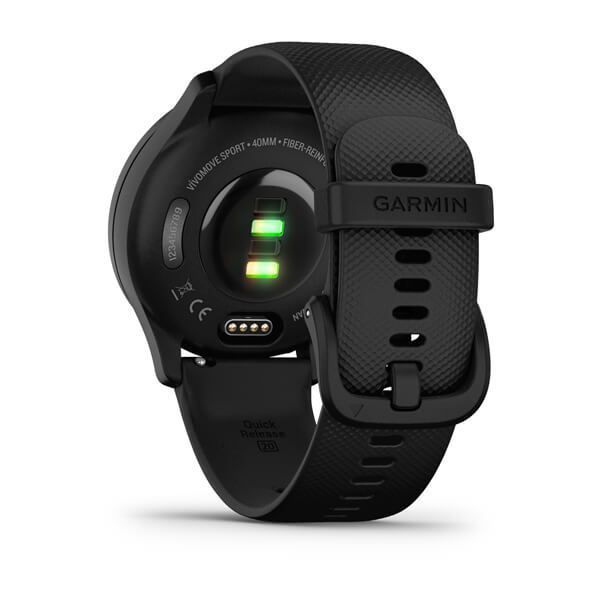 Смарт-годинник Garmin vivomove Sport чорний із силіконовим ремінцем і графітовими вставками 010-02566-00 фото