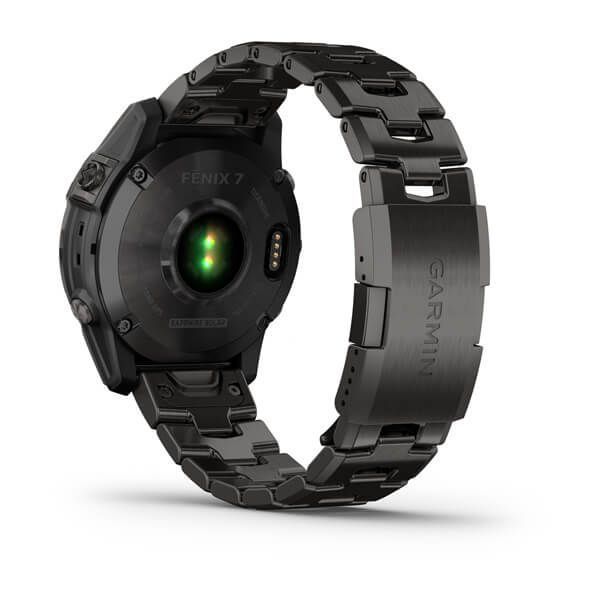 Смарт-часы Garmin fenix 7 Sapphire Solar карбоново-серые титановые DLC с титановим вентилируемым браслетом 010-02540-39 фото