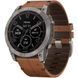 Смарт-часы Garmin fenix 7X Sapphire Solar титановые с каштановым кожаным ремешком 010-02541-19 фото 1