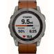 Смарт-часы Garmin fenix 7X Sapphire Solar титановые с каштановым кожаным ремешком 010-02541-19 фото 2