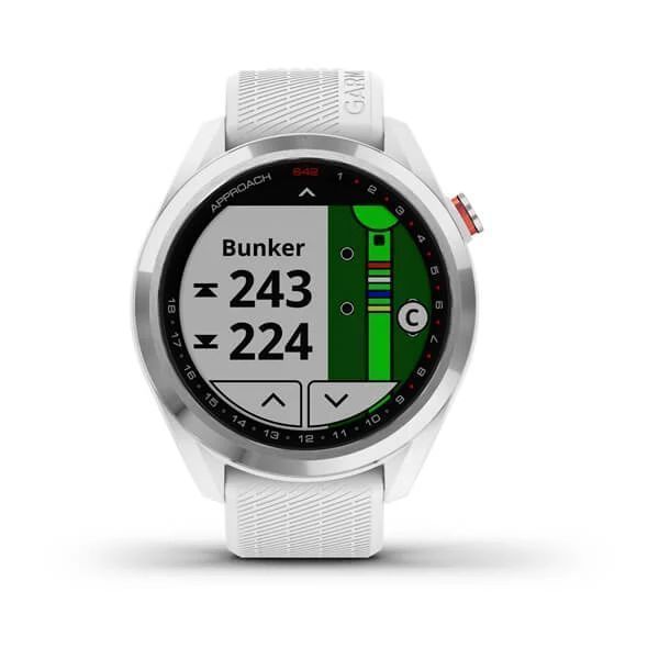 Смарт-годинник Garmin Approach S42 поліроване срібло з білим ремінцем 010-02572-01 фото