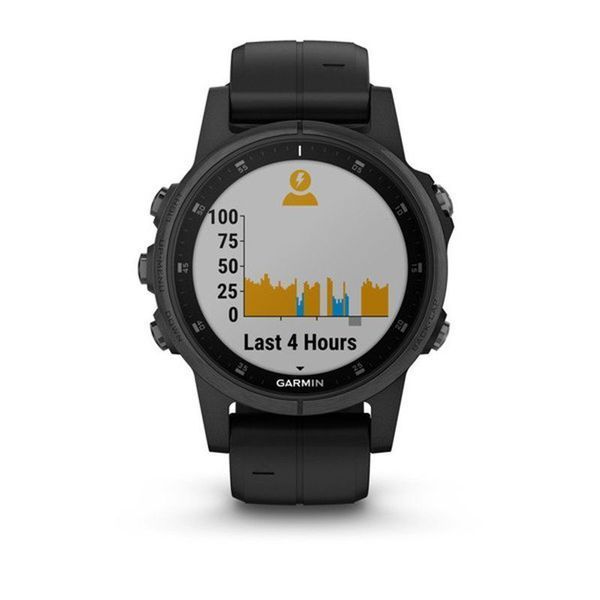 Смарт-годинник Garmin fenix 5S Plus Sapphire чорний з чорним ремінцем 010-01987-03 фото