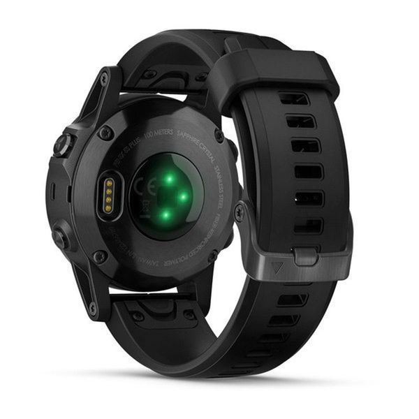 Смарт-годинник Garmin fenix 5S Plus Sapphire чорний з чорним ремінцем 010-01987-03 фото