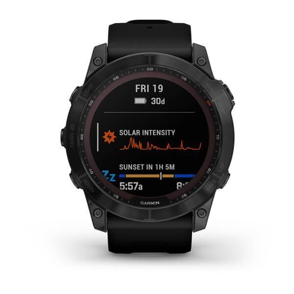 Смарт-часы Garmin fenix 7X Sapphire Solar черные титановые DLC с черным ремешком 010-02541-23 фото