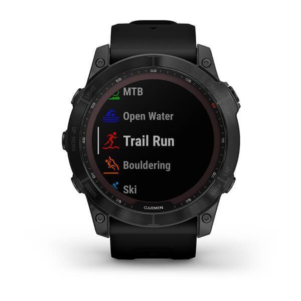 Смарт-часы Garmin fenix 7X Sapphire Solar черные титановые DLC с черным ремешком 010-02541-23 фото