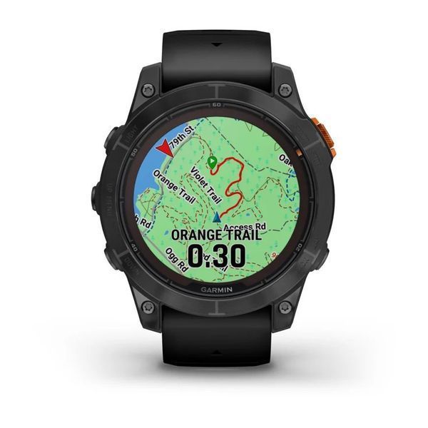Смарт-годинник Garmin fenix 7 Pro Solar Edition сланцево-сірий з чорним ремінцем 010-02777-01 фото