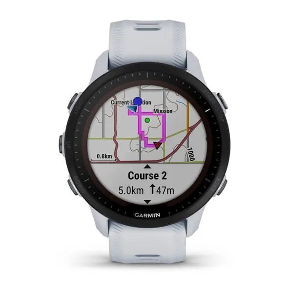 Смарт-годинник Garmin Forerunner 955 Solar білий камінь 010-02638-21 фото