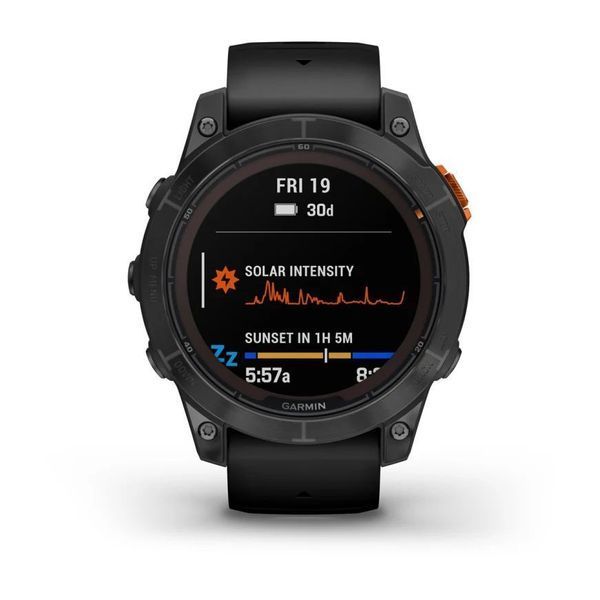 Смарт-годинник Garmin fenix 7 Pro Solar Edition сланцево-сірий з чорним ремінцем 010-02777-01 фото