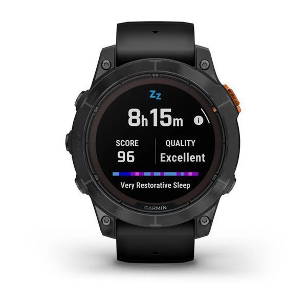 Смарт-годинник Garmin fenix 7 Pro Solar Edition сланцево-сірий з чорним ремінцем 010-02777-01 фото