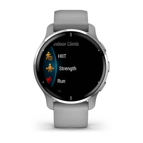 Смарт-часы Garmin Venu 2 Plus серые с серебристым безелем и силиконовым ремешком 010-02496-10 фото