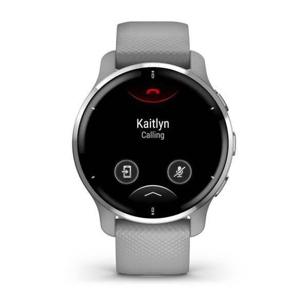 Смарт-часы Garmin Venu 2 Plus серые с серебристым безелем и силиконовым ремешком 010-02496-10 фото