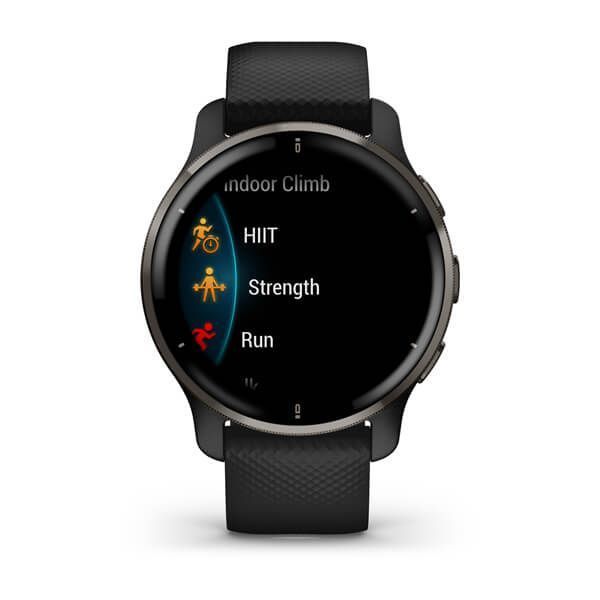 Смарт-годинник Garmin Venu 2 Plus чорний з графітовим безелем і силіконовим ремінцем 010-02496-11 фото