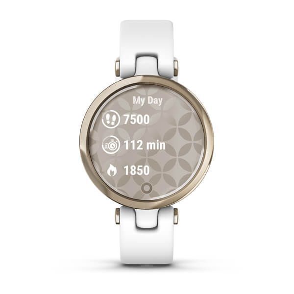 Смарт-часы Garmin Lily Sport с кремово-золотистым безелем, белым корпусом и силиконовым ремешком 010-02384-10 фото