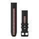 Ремешки для часов Garmin QuickFit 22 силиконовые, черные/пламенно-красные 010-13280-06 фото 1
