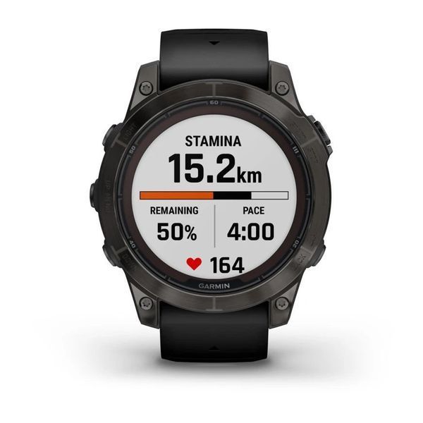Смарт-годинник Garmin fenix 7 Pro Sapphire Solar Edition карбоново-сірий титановий DLC з чорним ремінцем 010-02777-11 фото
