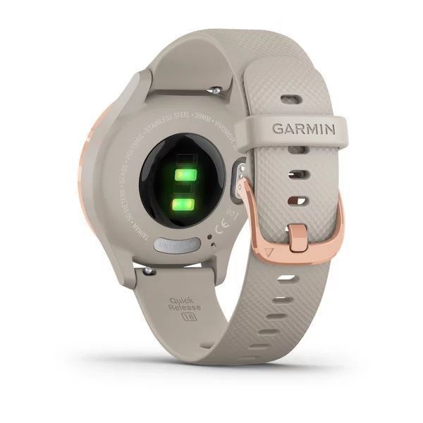 Смарт-годинник Garmin vivomove 3S з рожево-золотистим безелем та світло-пісочним ремінцем 010-02238-22 фото
