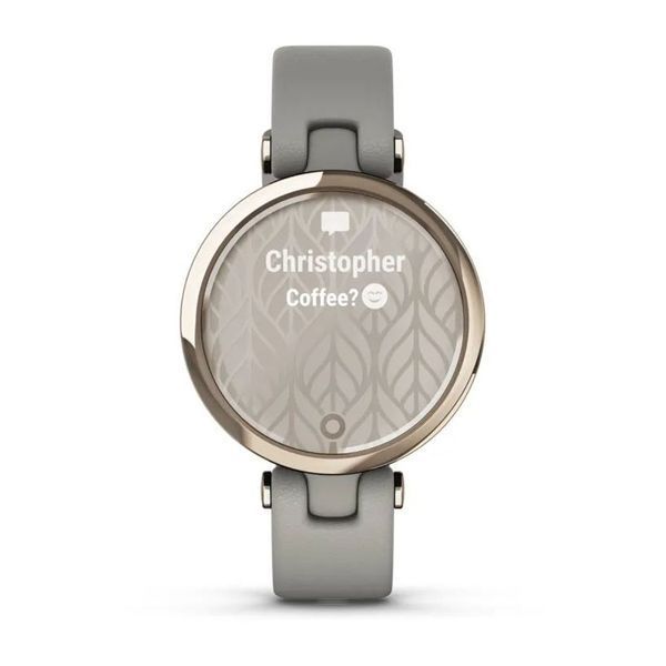 Смарт-часы Garmin Lily Classic с кремово-золотистым безелем, серым корпусом и итальянским кожаным ремешком 010-02384-B2 фото