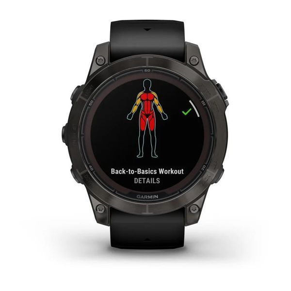 Смарт-годинник Garmin fenix 7 Pro Sapphire Solar Edition карбоново-сірий титановий DLC з чорним ремінцем 010-02777-11 фото