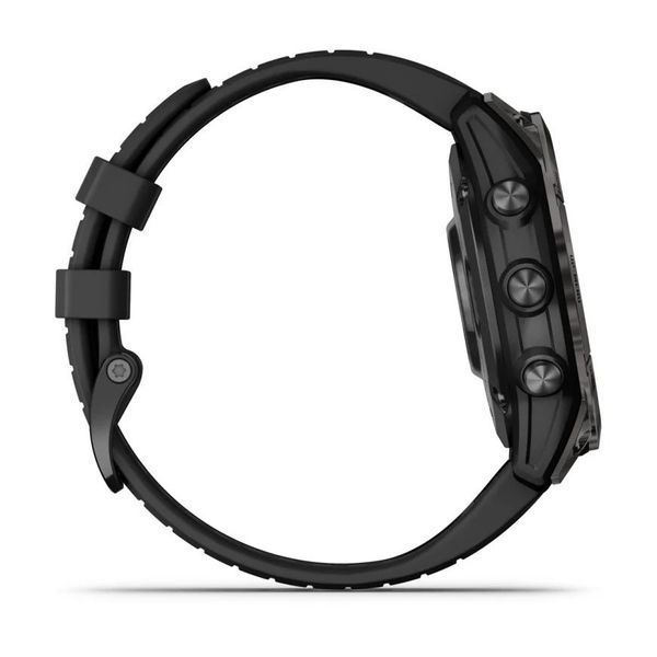 Смарт-годинник Garmin fenix 7 Pro Sapphire Solar Edition карбоново-сірий титановий DLC з чорним ремінцем 010-02777-11 фото