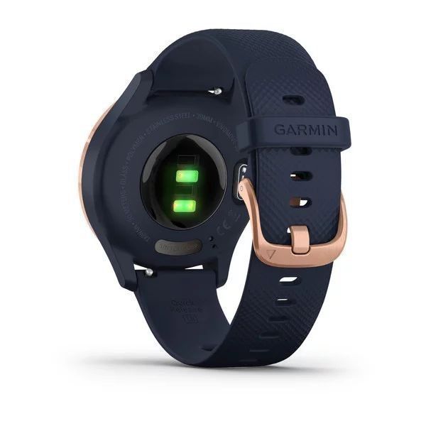 Смарт-годинник Garmin vivomove 3S з рожево-золотистим безелем та темно-синім ремінцем 010-02238-23 фото