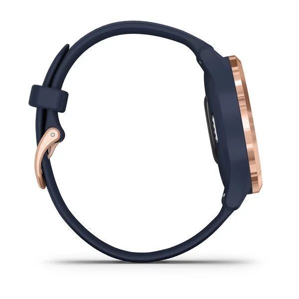 Смарт-годинник Garmin vivomove 3S з рожево-золотистим безелем та темно-синім ремінцем 010-02238-23 фото