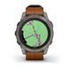 Смарт-годинник Garmin fenix 7 Pro Sapphire Solar Edition титановий з каштановим шкіряним ремінцем 010-02777-30 фото 4