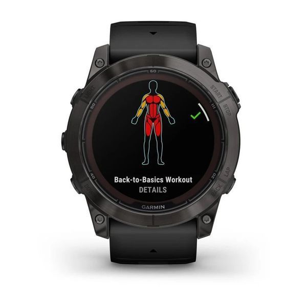 Смарт-годинник Garmin fenix 7X Pro Sapphire Solar Edition карбоново-сірий титановий DLC з чорним ремінцем 010-02778-11 фото