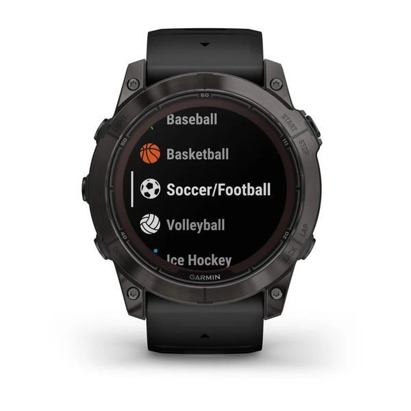 Смарт-годинник Garmin fenix 7X Pro Sapphire Solar Edition карбоново-сірий титановий DLC з чорним ремінцем 010-02778-11 фото