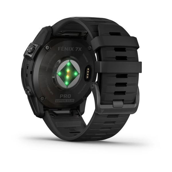 Смарт-годинник Garmin fenix 7X Pro Sapphire Solar Edition карбоново-сірий титановий DLC з чорним ремінцем 010-02778-11 фото