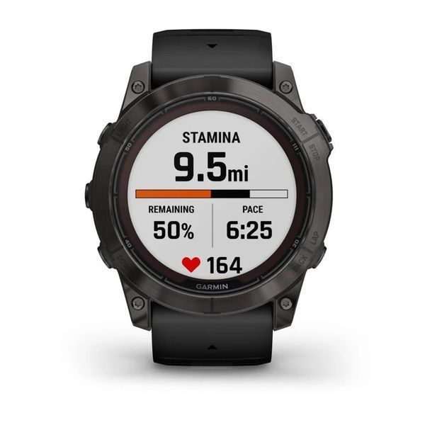 Смарт-годинник Garmin fenix 7X Pro Sapphire Solar Edition карбоново-сірий титановий DLC з чорним ремінцем 010-02778-11 фото