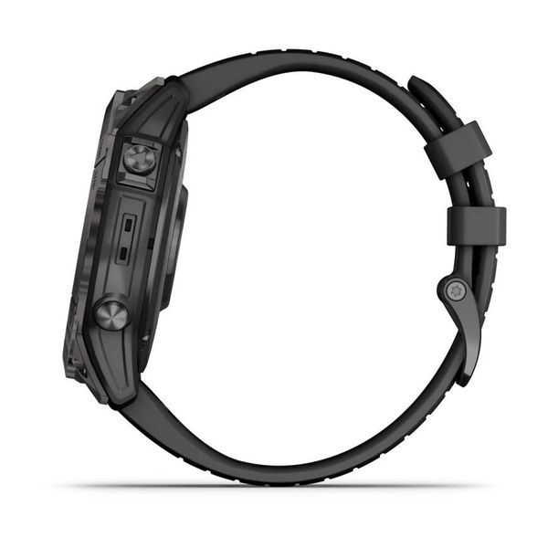 Смарт-годинник Garmin fenix 7X Pro Sapphire Solar Edition карбоново-сірий титановий DLC з чорним ремінцем 010-02778-11 фото