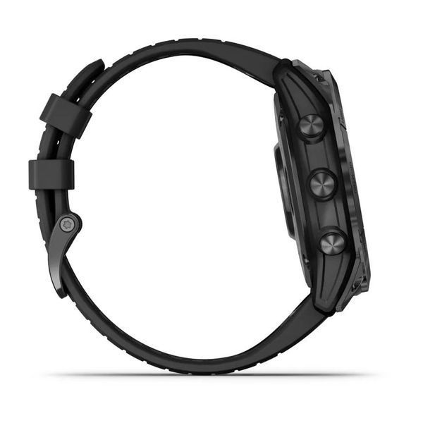 Смарт-годинник Garmin fenix 7X Pro Sapphire Solar Edition карбоново-сірий титановий DLC з чорним ремінцем 010-02778-11 фото
