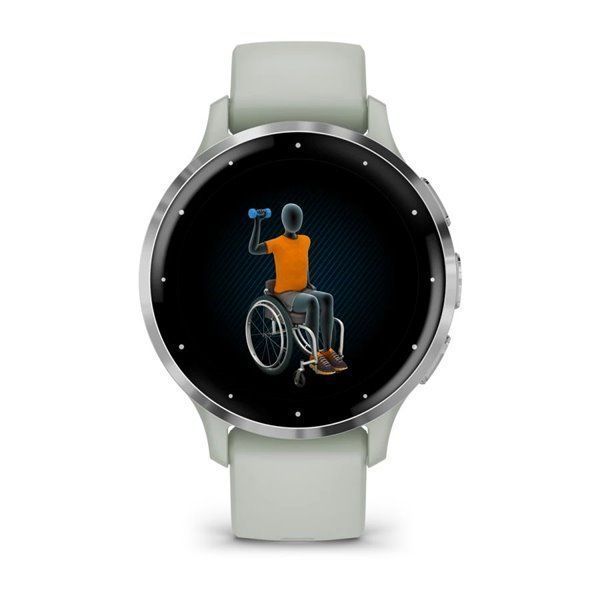 Смарт-часы Garmin Venu 3s шалфейно-серые с серебристым стальным безелем и силиконовым ремешком 010-02785-01 фото