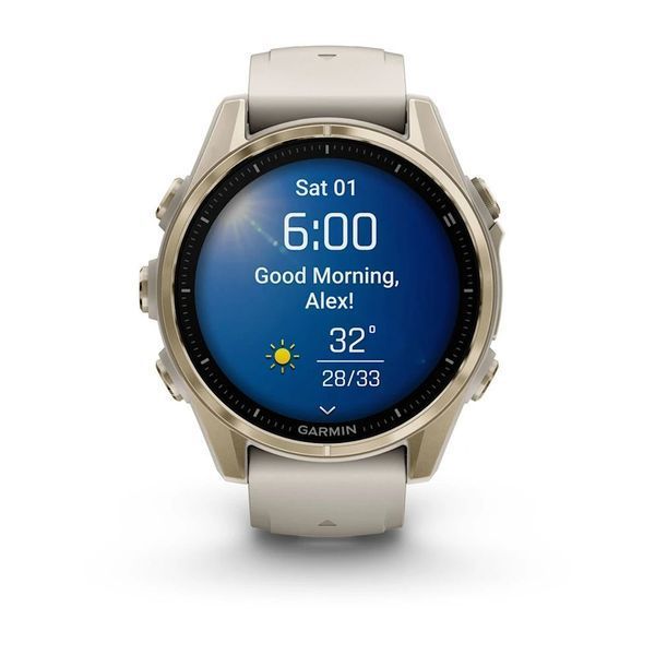 Смарт-годинник Garmin fenix 8 AMOLED (43 мм) Sapphire золотистий/туманно-сірий пісочний 010-02903-11 фото