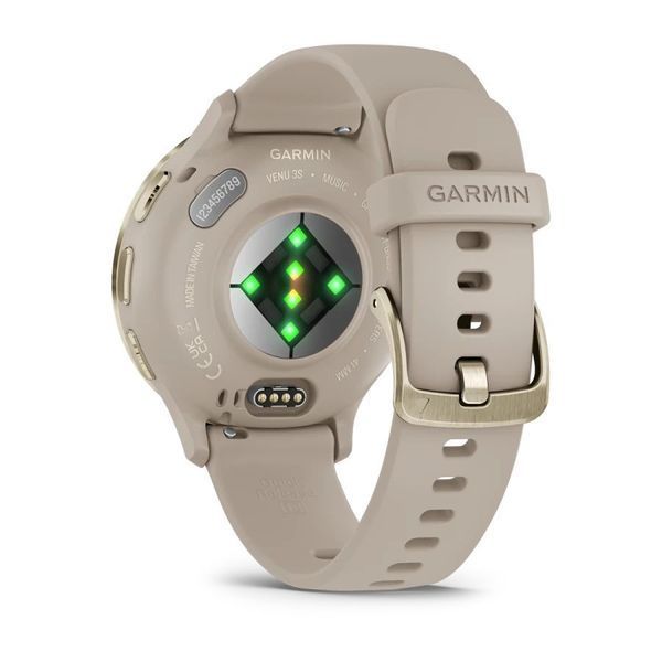Смарт-годинник Garmin Venu 3s французький сірий із золотистим сталевим безелем і силіконовим ремінцем 010-02785-02 фото