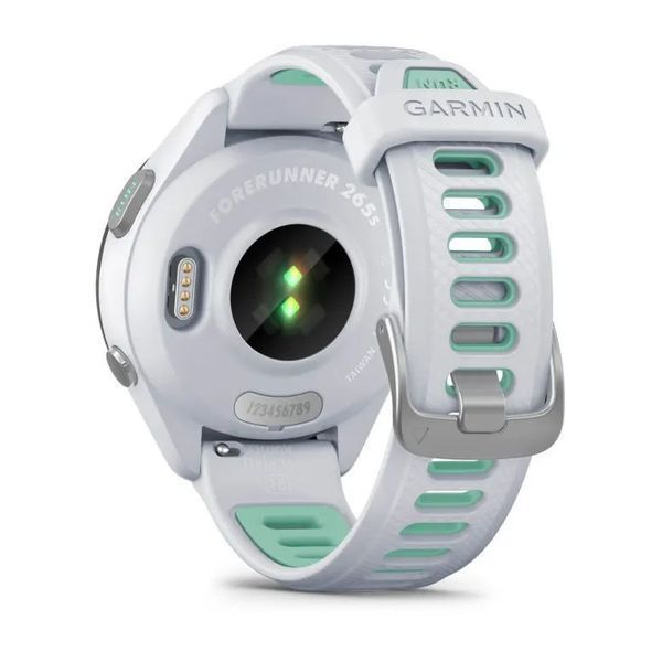 Смарт-часы Garmin Forerunner 265s с черным безелем, белым корпусом и бело-неотропик силиконовым ремешком 010-02810-14 фото