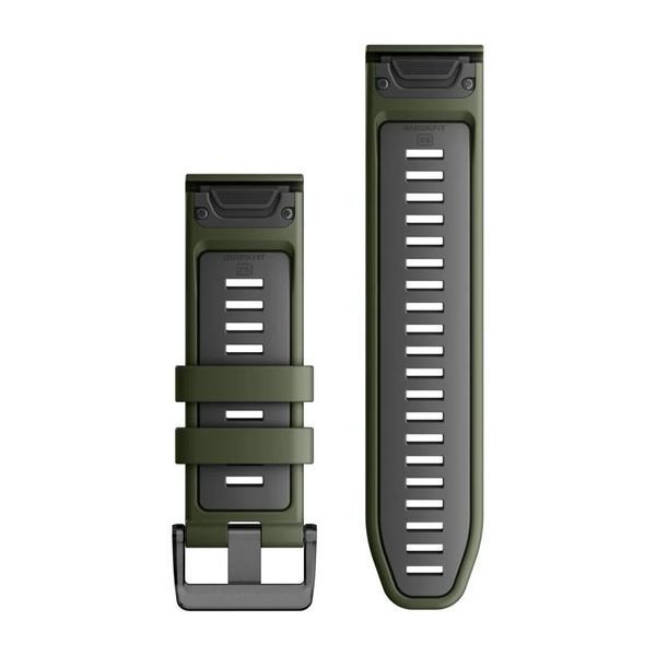 Ремінці для годинника Garmin QuickFit 26 силіконові, мохові/графітові 010-13281-07 фото