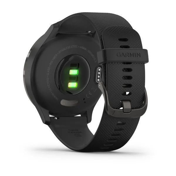 Смарт-годинник Garmin vivomove 3 із грифельним безелем та чорними корпусом і ремінцем 010-02239-21 фото