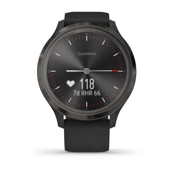 Смарт-годинник Garmin vivomove 3 із грифельним безелем та чорними корпусом і ремінцем 010-02239-21 фото