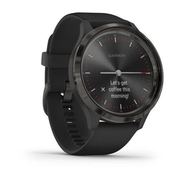 Смарт-годинник Garmin vivomove 3 із грифельним безелем та чорними корпусом і ремінцем 010-02239-21 фото