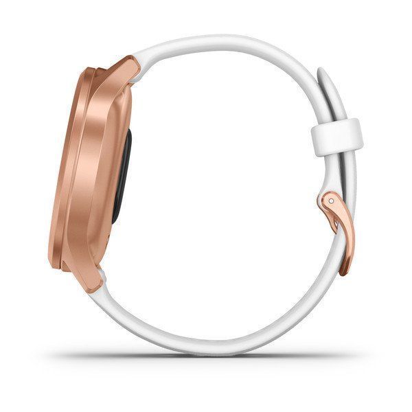 Смарт-годинник Garmin vivomove Style із рожево-золотистим корпусом та білим ремінцем 010-02240-20 фото