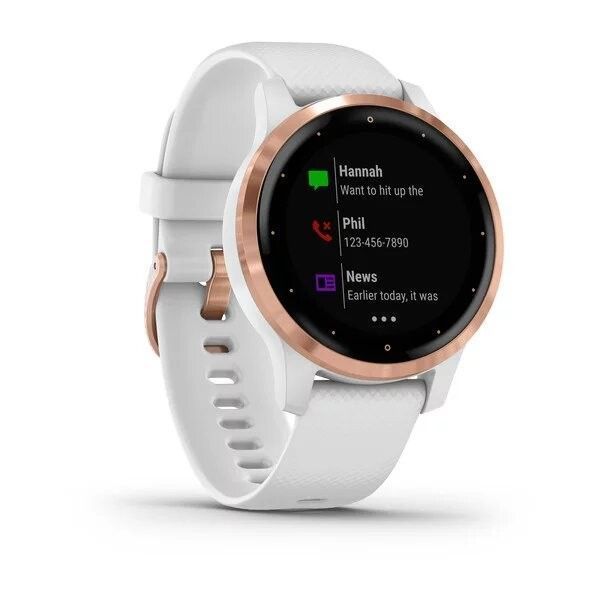 Смарт-часы Garmin vivoactive 4S белые с розово-золотистым безелем 010-02172-23 фото